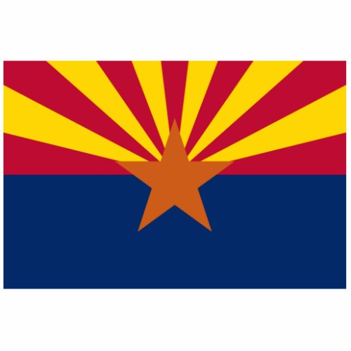 Arizona Flag American The Copper State Cutout