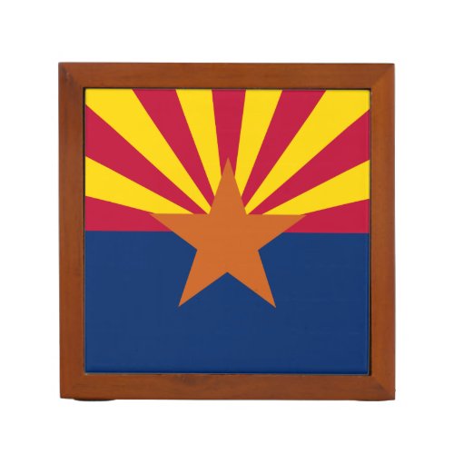 Arizona Flag American The Copper State Desk Organizer