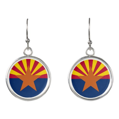 Arizona Flag American The Copper State Earrings