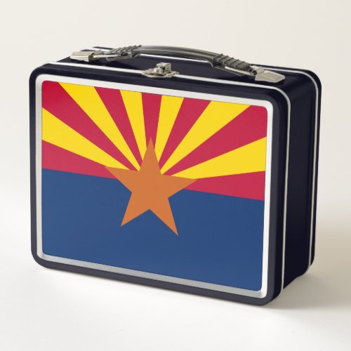 Arizona Flag American The Copper State Metal Lunch Box