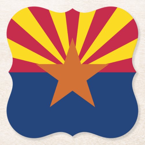Arizona Flag American The Copper State Paper Coaster