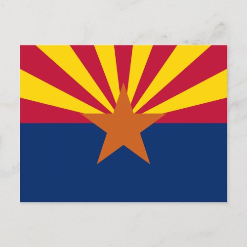 Arizona Flag American The Copper State Postcard