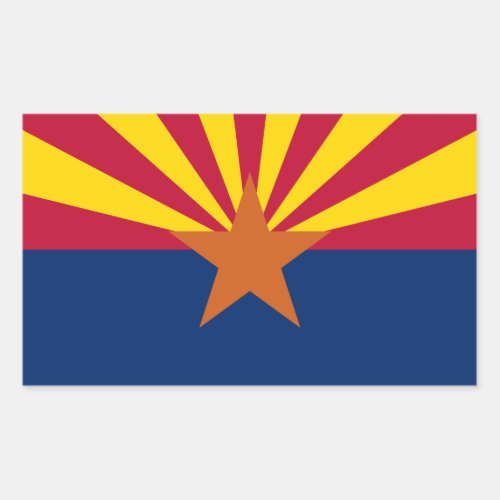 Arizona Flag American The Copper State Rectangular Sticker