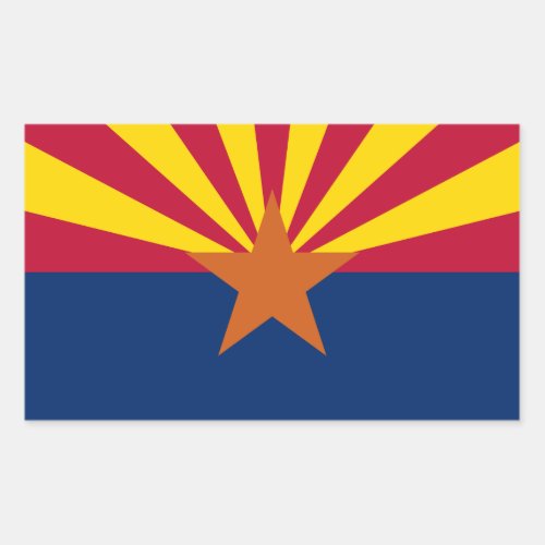 Arizona Flag American The Copper State Rectangular Sticker