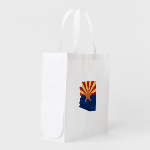 Arizona flag and map grocery bag