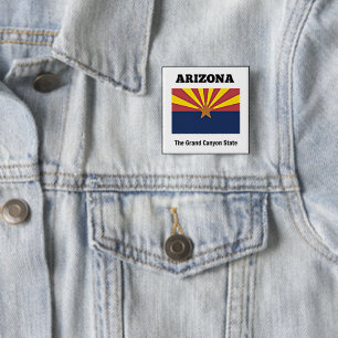 Arizona, flag and motto, button