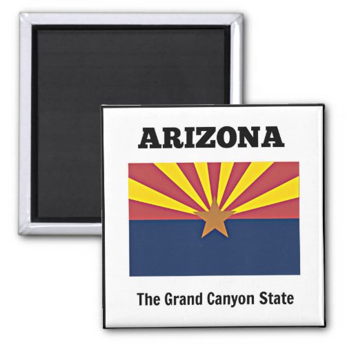 Arizona flag and motto magnet