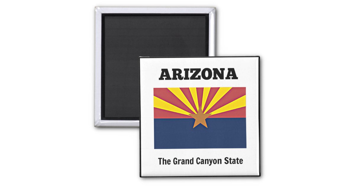 Arizona, flag and motto, magnet | Zazzle