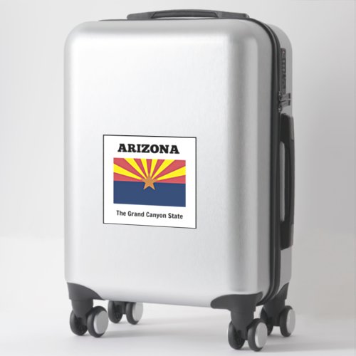 Arizona flag and motto sticker