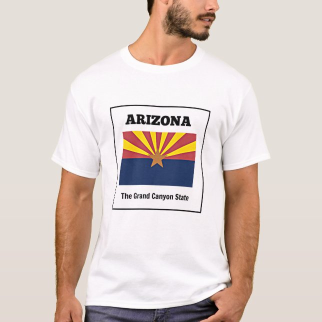 Arizona, flag and motto, T-Shirt (Front)
