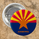 Arizona Flag & Arizona State USA fashion/sport fan Button<br><div class="desc">Buttons: Arizona Flag & Arizona State (USA) - love my country,  travel,  holiday,  national patriots / sports fans</div>
