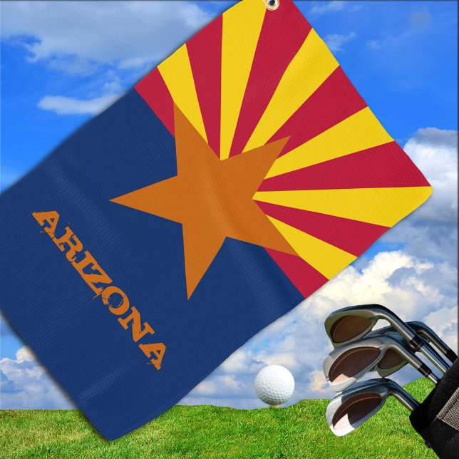 Arizona Flag & Arizona State USA golf /sport fans Golf Towel (Creator Uploaded)