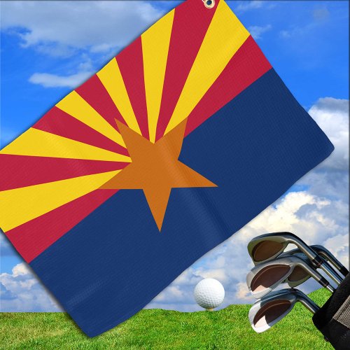 Arizona Flag  Arizona State USA golf sport fans Golf Towel