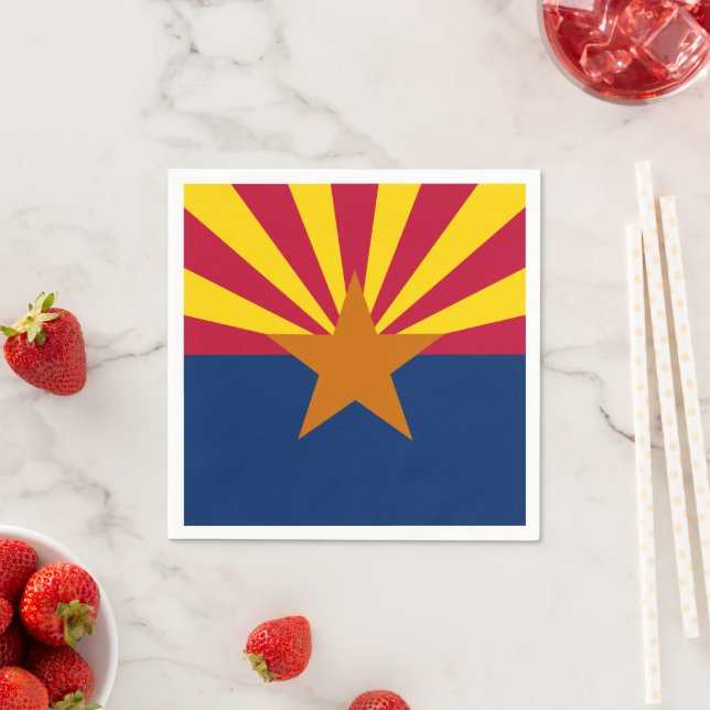 Arizona Flag & Arizona State USA party /sport fans Napkins (Insitu)