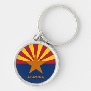 Arizona Flag & Arizona State USA travel/sport fans Keychain