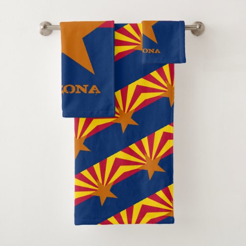 Arizona Flag  Arizona travel holiday sport fans Bath Towel Set