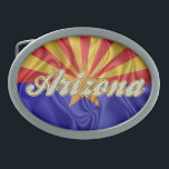 Arizona Flag Belt Buckle<br><div class="desc">Arizona Flag with removable text and folds.  simple yet awesome :)</div>