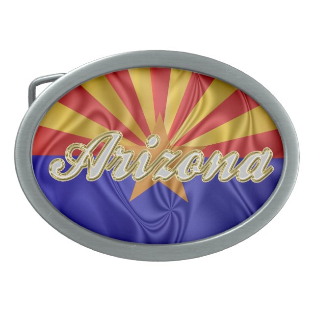 Arizona Flag Belt Buckle (Front)