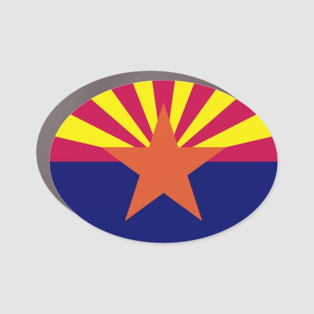 Arizona Flag Car Magnet (Front)