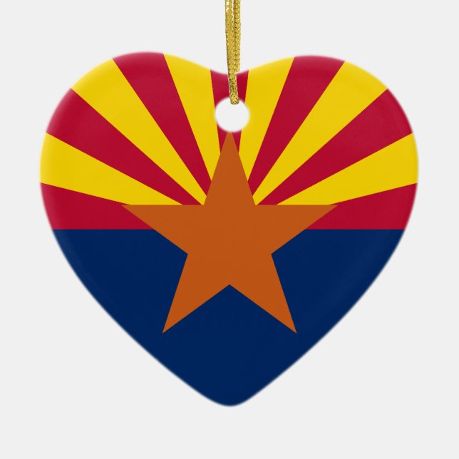 Arizona Flag Ceramic Ornament (Front)