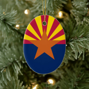 Arizona Flag Ceramic Ornament