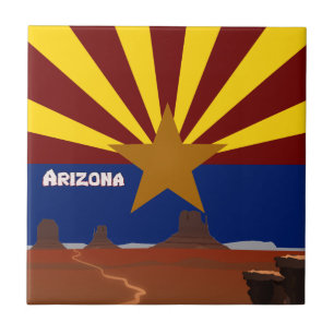 Arizona flag ceramic tile