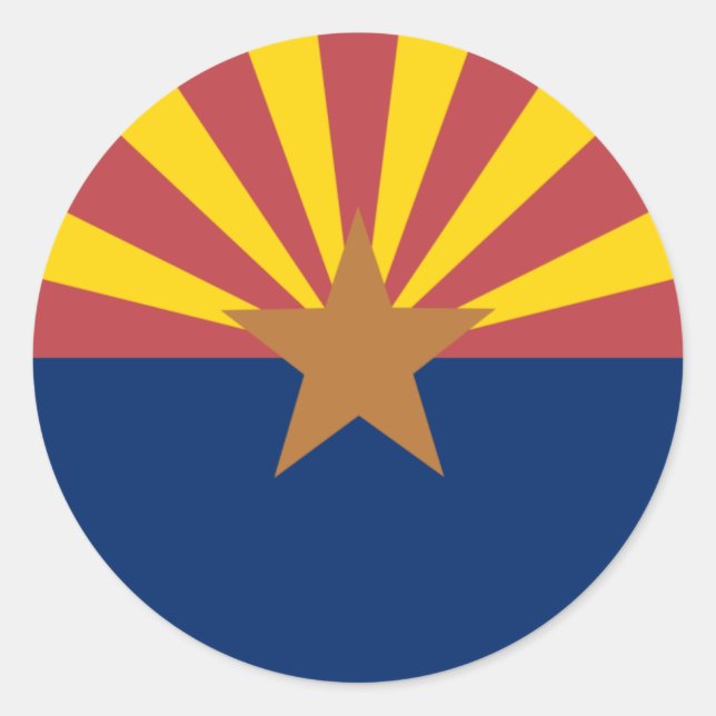 Arizona Flag Classic Round Sticker (Front)