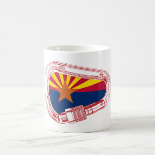 Arizona Flag Climbing Carabiner Coffee Mug