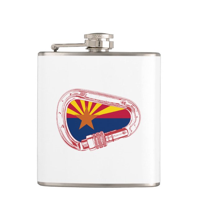 Arizona Flag Climbing Carabiner Flask (Front)