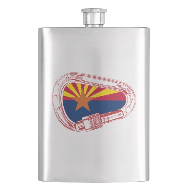 Arizona Flag Climbing Carabiner Flask (Front)