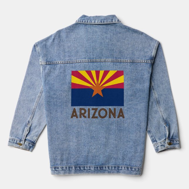 Arizona Flag Denim Jacket (Back)