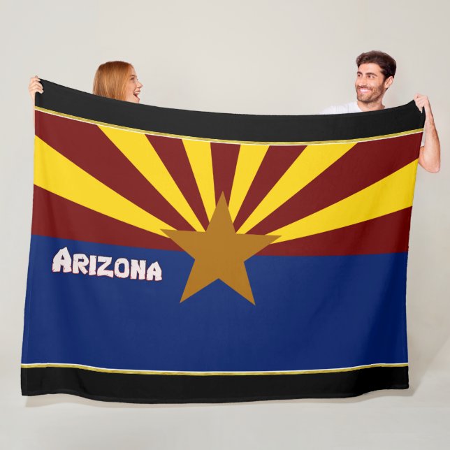 Arizona flag fleece blanket (In Situ)