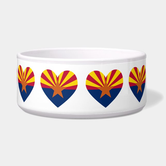 Arizona Flag Heart Shape Bowl (Front)