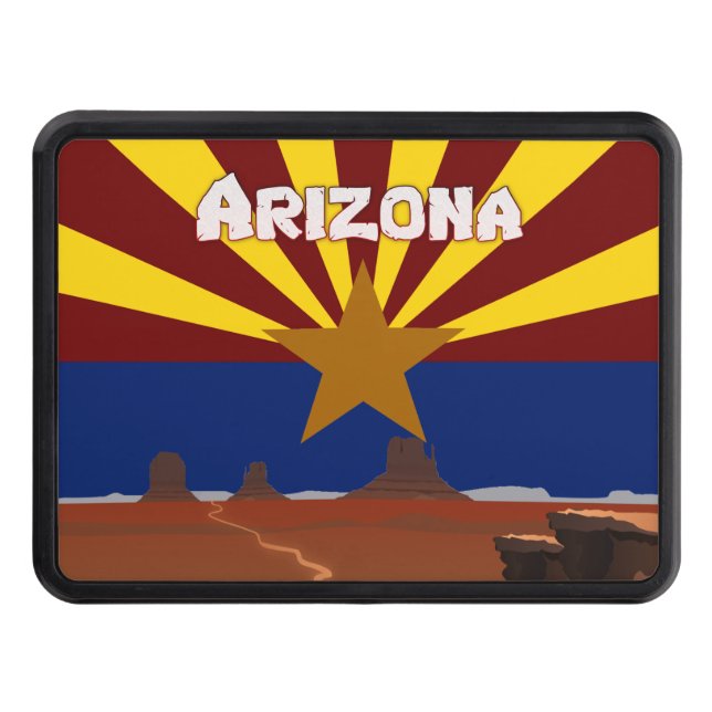 Arizona flag hitch cover (Front)