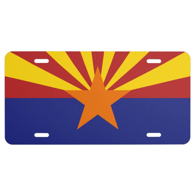 Arizona Flag License Plate (Front)