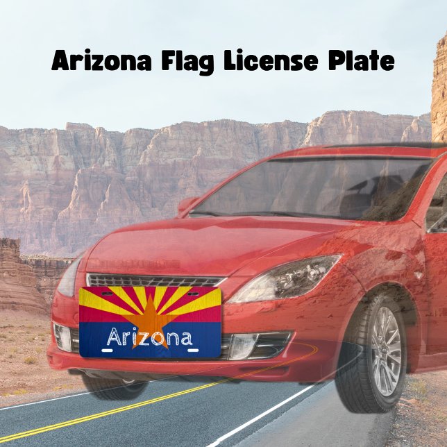 Arizona Flag  License Plate (Fun Arizona Flag License Plate)