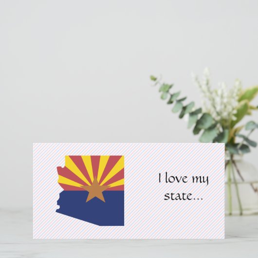 Arizona Flag Map (Standing Front)