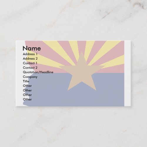 Arizona Flag Map Business Card