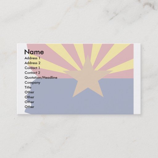 Customizable Arizona Flag Map Business Card Templates