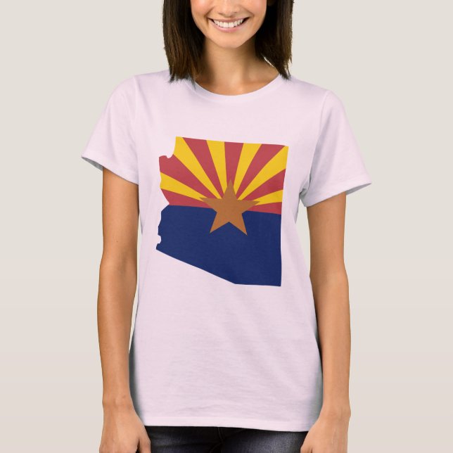 Arizona Flag Map T-Shirt (Front)