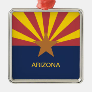 Arizona Flag Metal Ornament