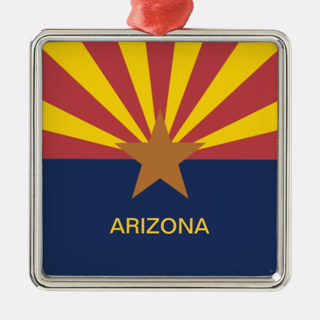 Arizona Flag Metal Ornament (Front)