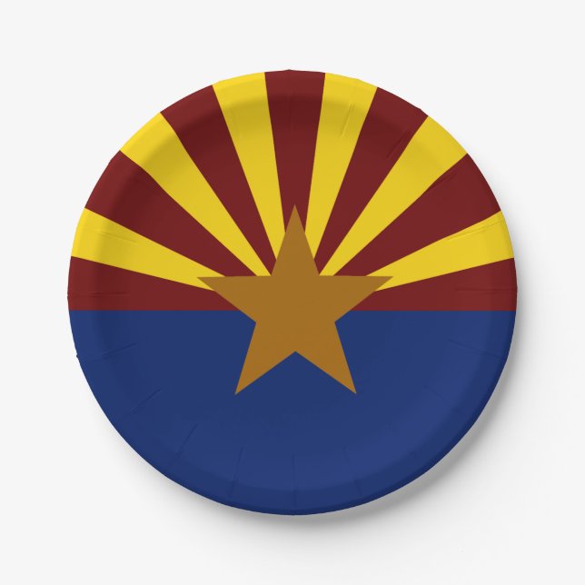 Arizona flag paper plates (Front)