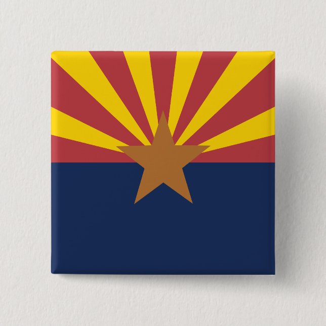 Arizona Flag Pinback Button (Front)