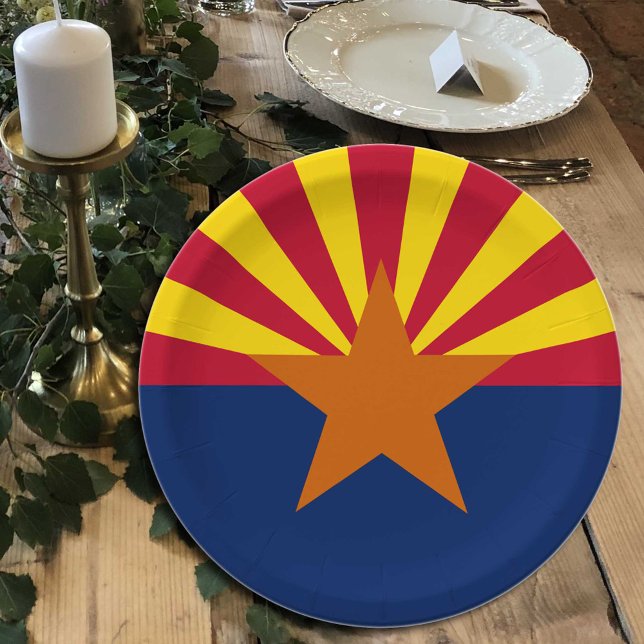 Arizona Flag plates, party, sports, Arizona Paper Plates (Creator Uploaded)