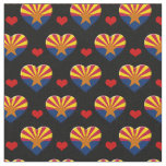 Arizona Flag &amp; Red Heart fashion Fabric / USA