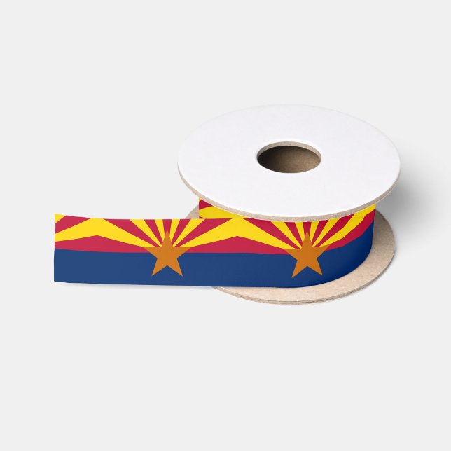 Arizona Flag ribbon, USA, Arizona fashion /sports Satin Ribbon (Spool)