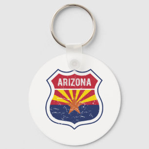Arizona Flag Route 66 Poster Acrylic Print Triptyc Keychain
