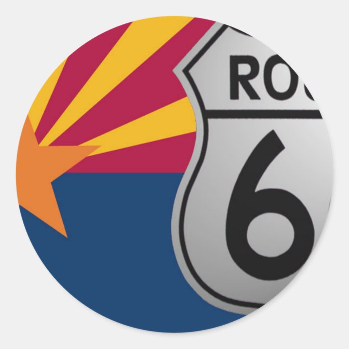 Arizona Flag Route 66 Sticker