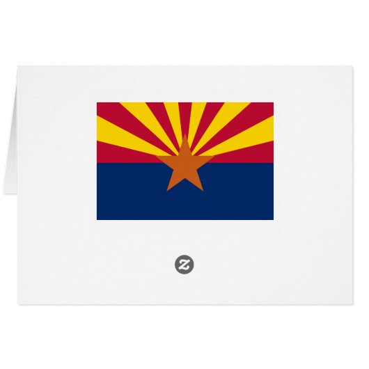 Arizona Flag: Setting Star Sun, The Copper State (Back Horizontal)
